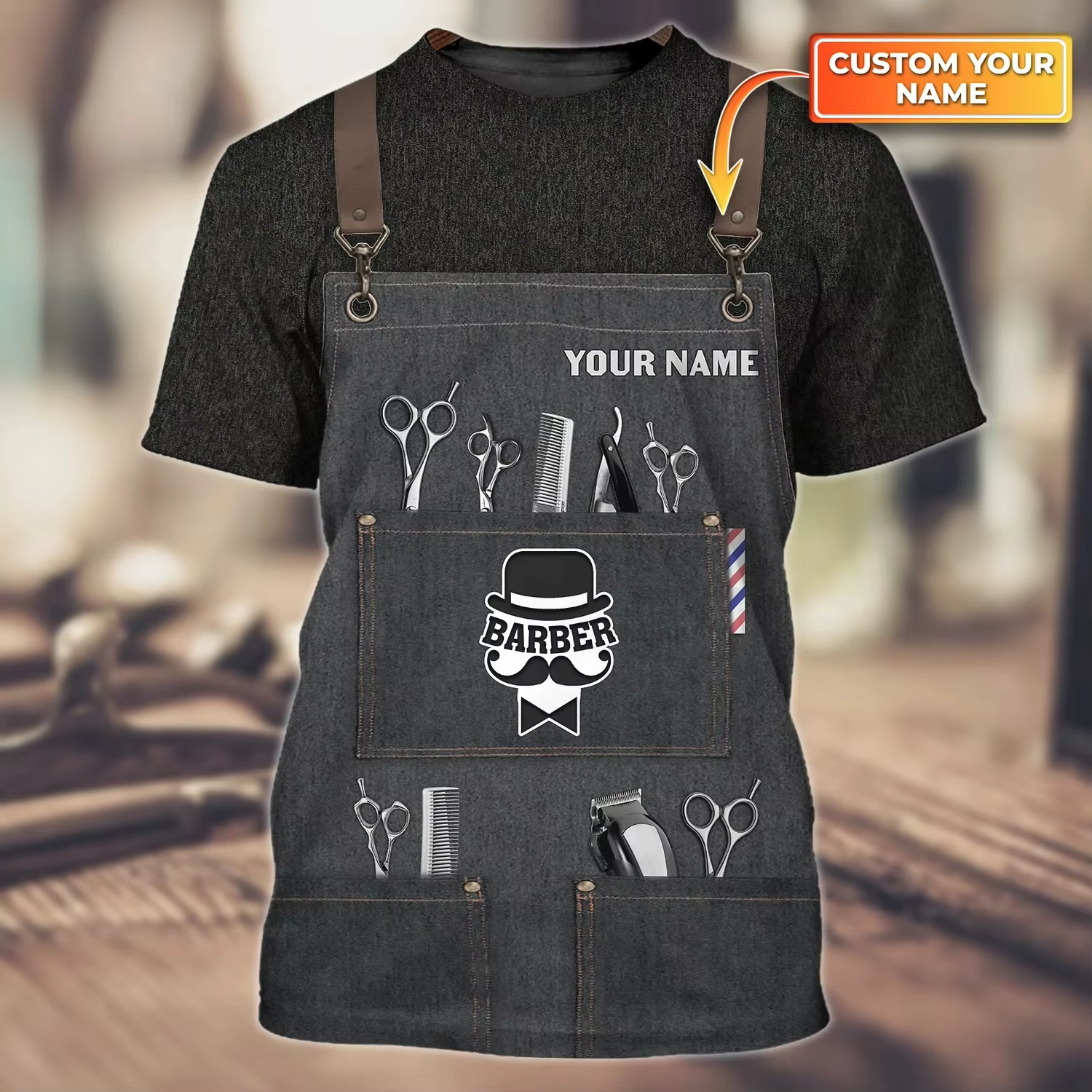 T-shirt unisexe avec nom personnalisé pour homme, décontracté et humoristique, avec impression en 3D