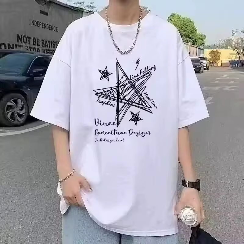 T-shirt surdimensionné imprimé étoiles Line pour hommes et femmes, M-8XL lieutenant, édition limitée
