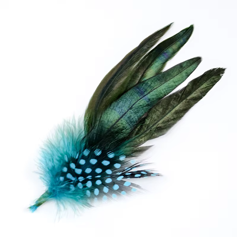 Plume de faisan de poulet naturel, pince à chapeau, accessoire de coiffure, Costume de fête, bijoux 