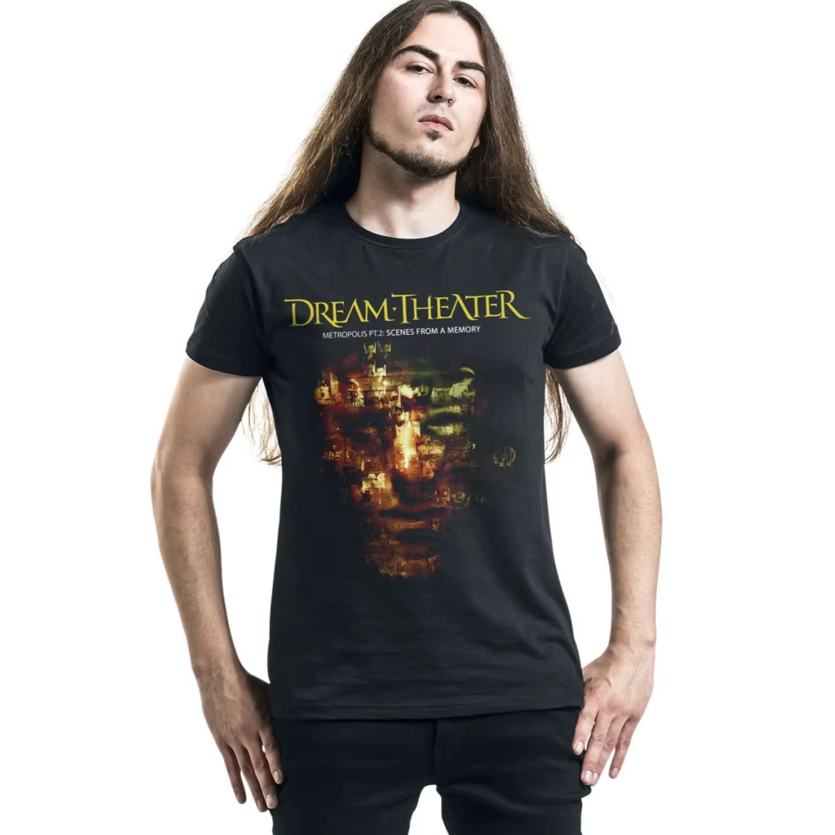 T-shirt en coton avec image de Dream Theater, unisexe, à manches courtes, de marque, à la mode, de l