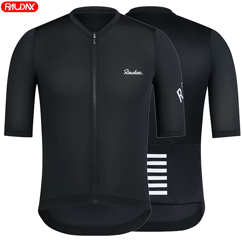 Raudax-Maillot de Cyclisme à Manches Courtes pour Homme, Vêtements d'Été, Tricouette, Chemises de Vé