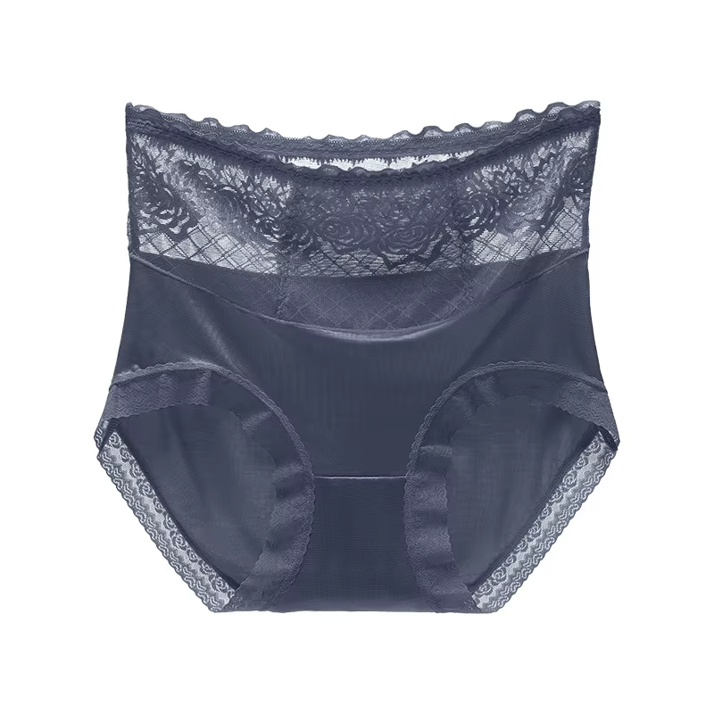 Modal Underwear For Women Ladies Sexy Lace High Waist Panties Big Size Seamless Briefs Lingerie Soft