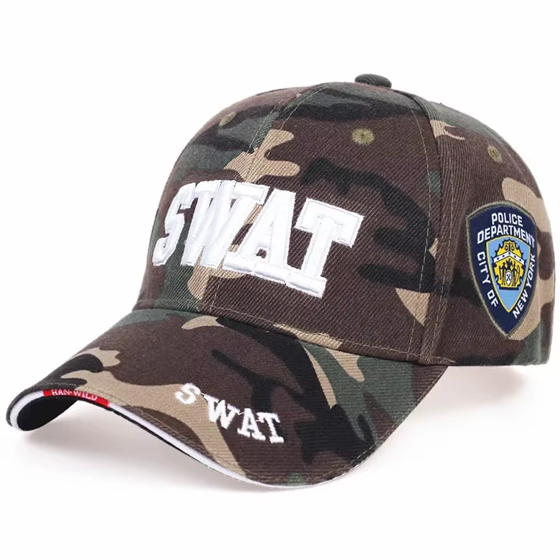 Casquettes de baseball et visières de sport unisexe, style SWAT avec lettres, casquettes snapback, c