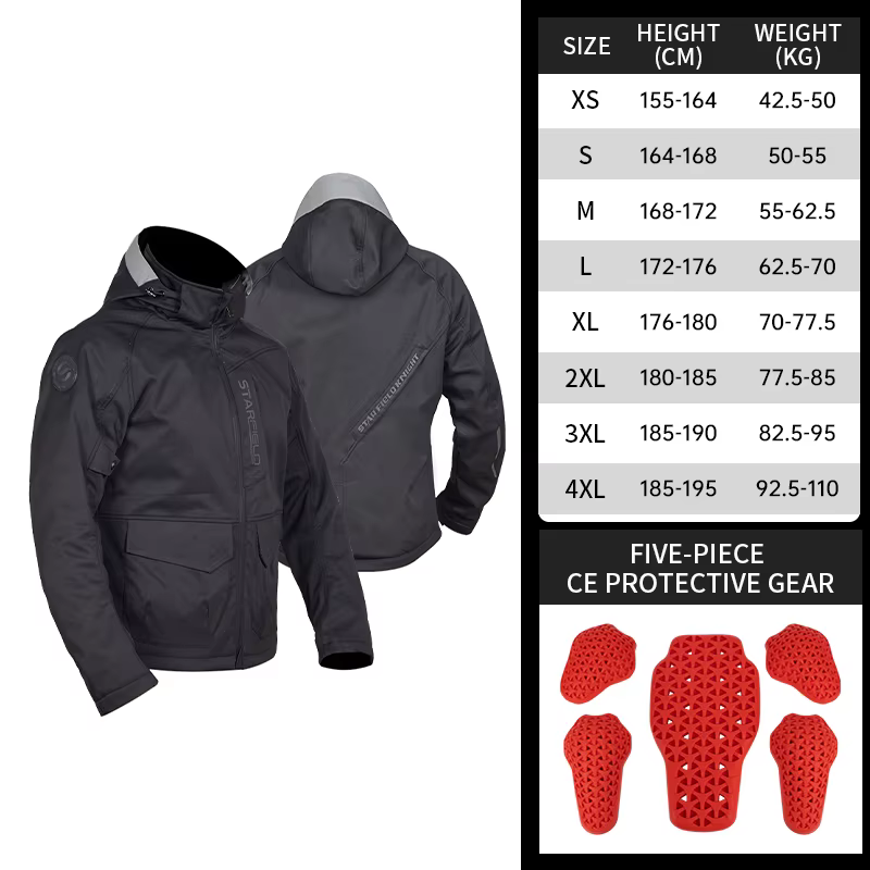 Veste de moto SFK, respirante, grise, pour hommes et femmes, vêtements de conduite, résistants aux é