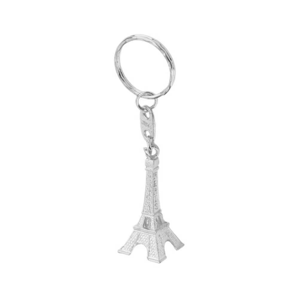 Porte-clés vintage simple Tour Eiffel France, décoration en alliage, pendentif de sac tendance, port
