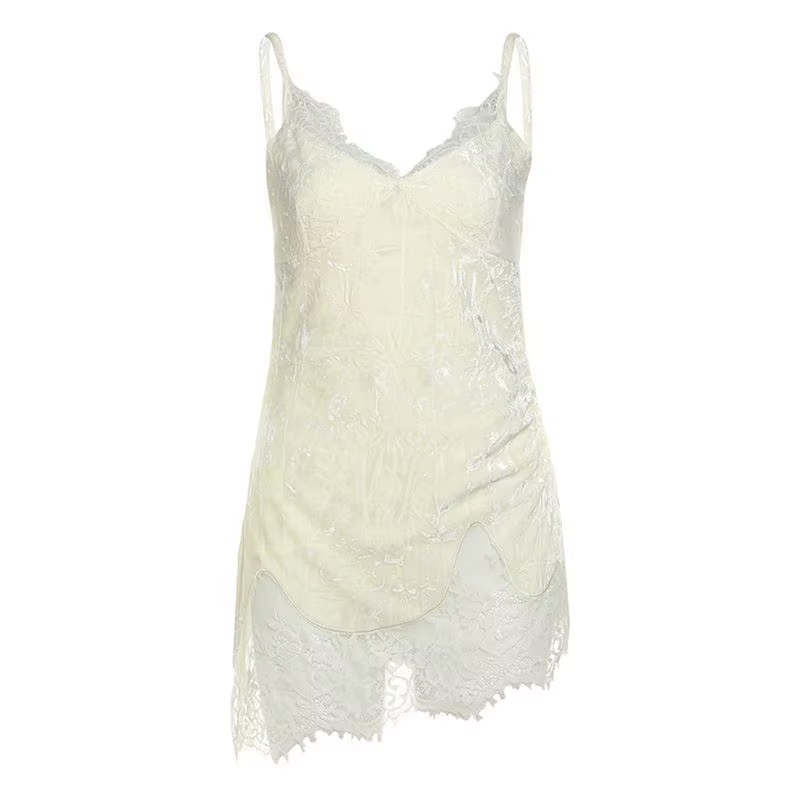 2025 Ropa Muje Sexy gilet femmes vêtements Patchwork dentelle col en v sans manches Camis coréen t-s