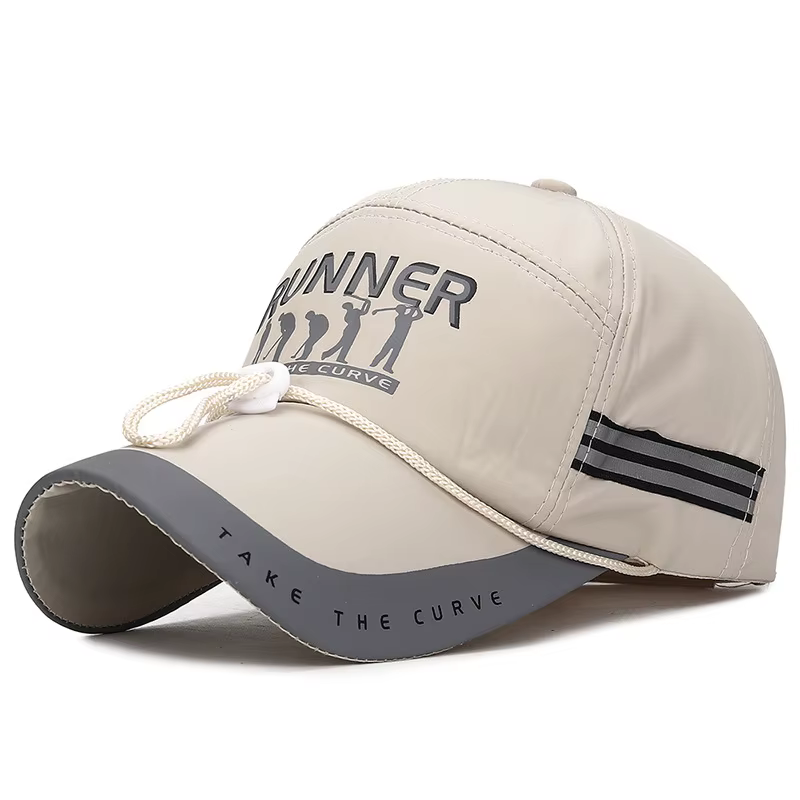 Casquette à visière réglable pour homme, casquette de sport respirante, crème solaire à long bord, c