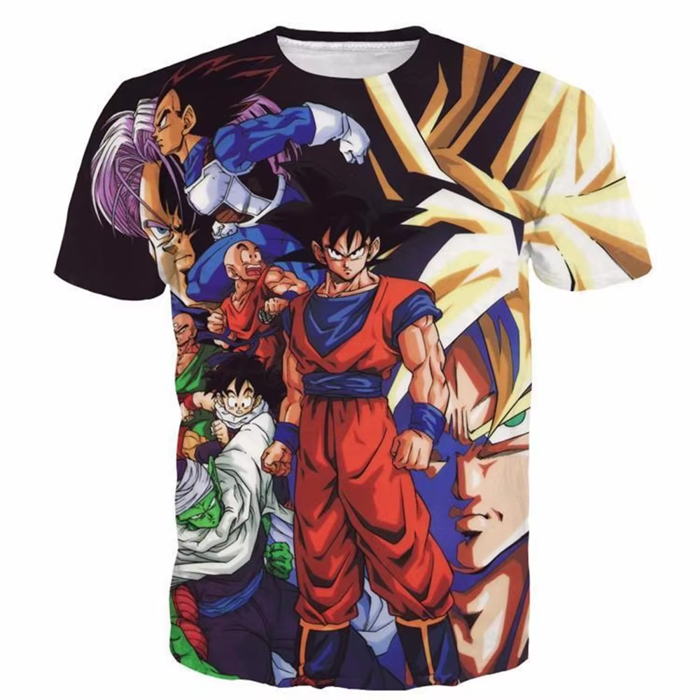 T-shirt à séchage rapide 3D pour hommes, femmes et enfants, Anime japonais Dragon Ball Z, tous les p