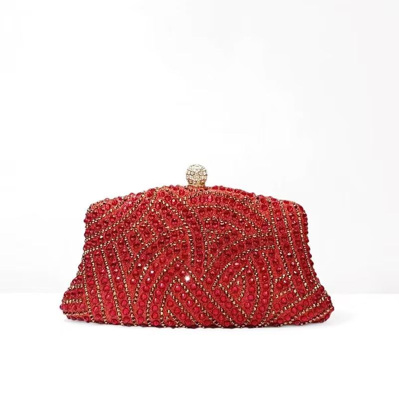 Sac à main de soirée brillant en strass violet pour femmes, pochette de dîner à perles à la mode, sa