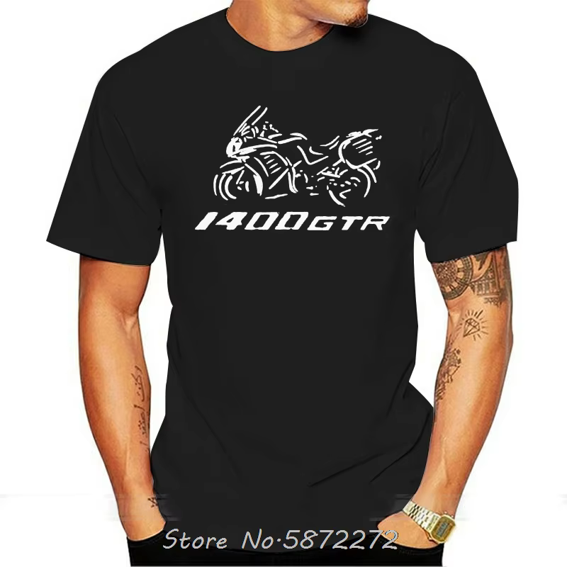 Moto Moto Gtr 1400 T-shirt surdimensionné coton T-shirt unisexe T-shirt graphique t-shirts Fitness i