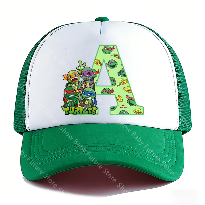 Casquettes de baseball Ninja Turtles pour adultes et garçons, avec lettres et nom, chapeau en maille