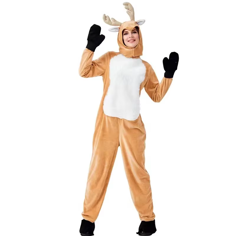 Costumes de déguisement de cerf d'Halloween, costumes une pièce, adaptés aux spectacles sur scène de