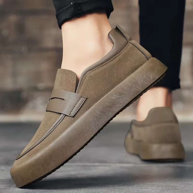 Mocassins hommes chaussures en cuir chaussures de marche affaires antidérapant fond souple mocassins