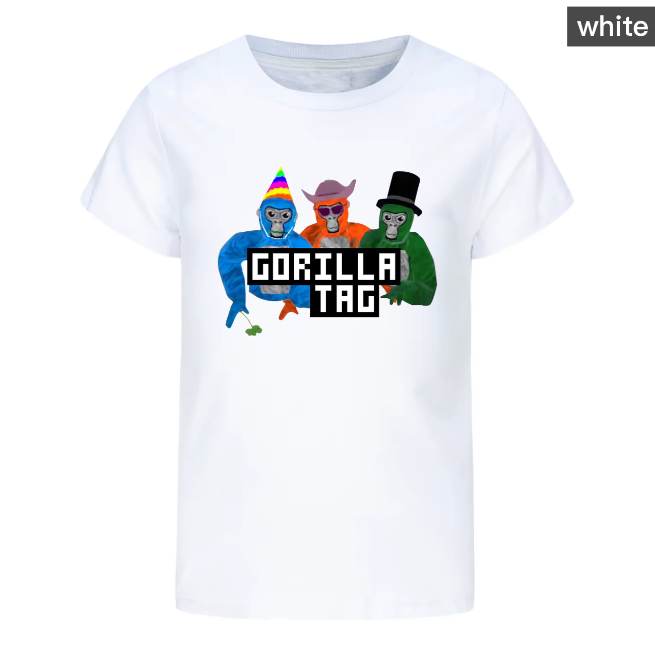 Gorilla Tag enfants T-shirts été col rond T-shirt dessin animé été infantile survêtements T-shirts g