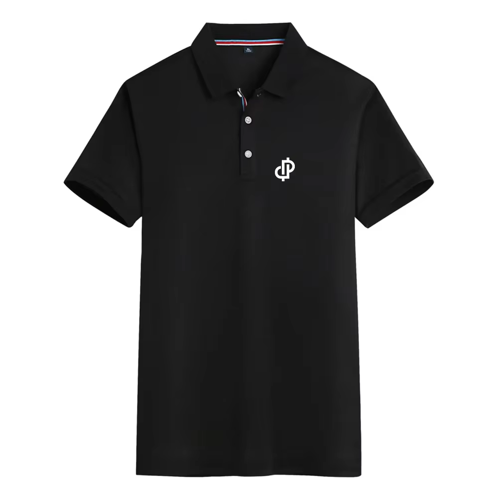 Polo minimaliste style lettre, T-shirt à manches courtes multicolore à col, tendance, polyvalent et 