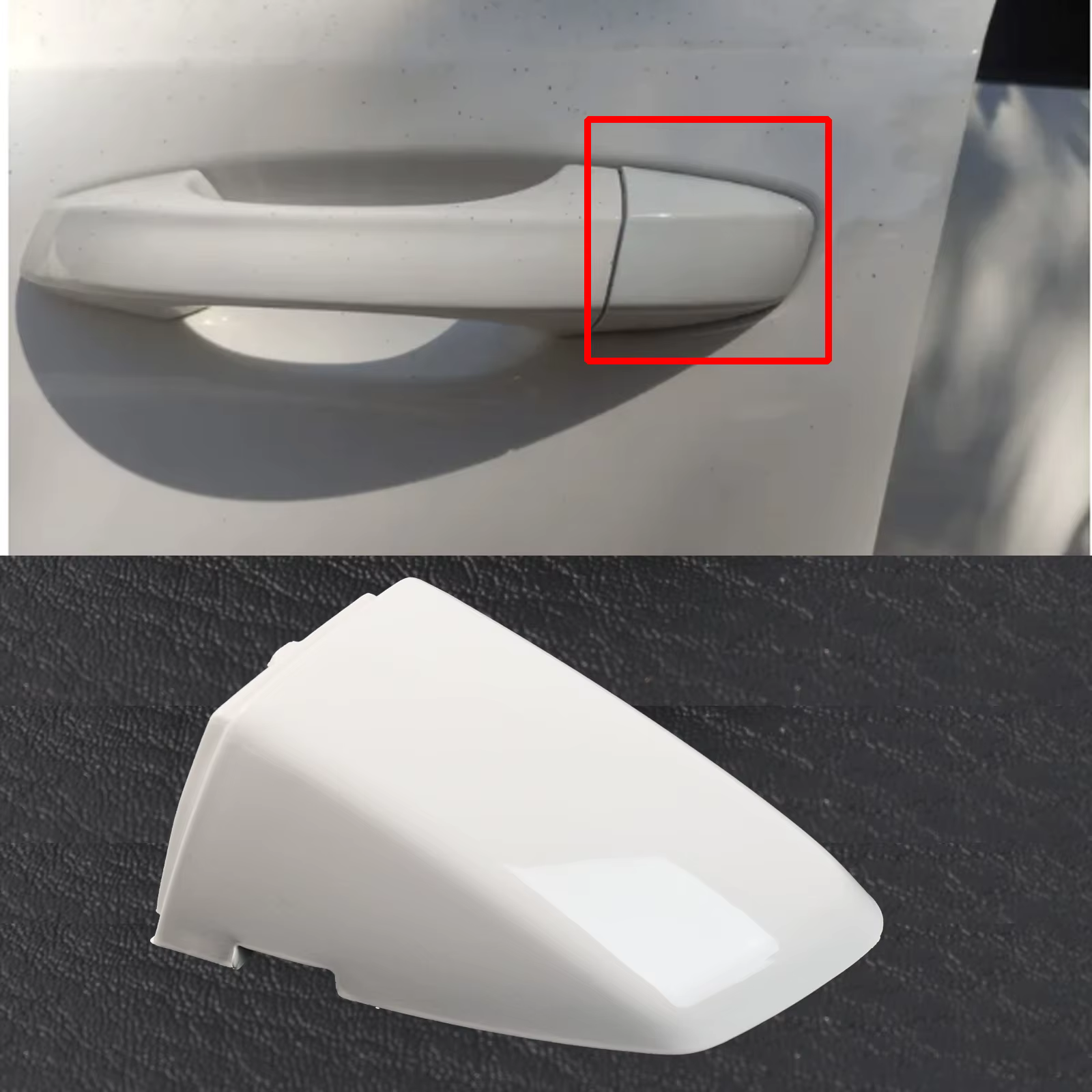 Couvercle de garniture de capuchon de serrure de porte en plastique blanc, Skoda Fabia Kamiq Karoq K