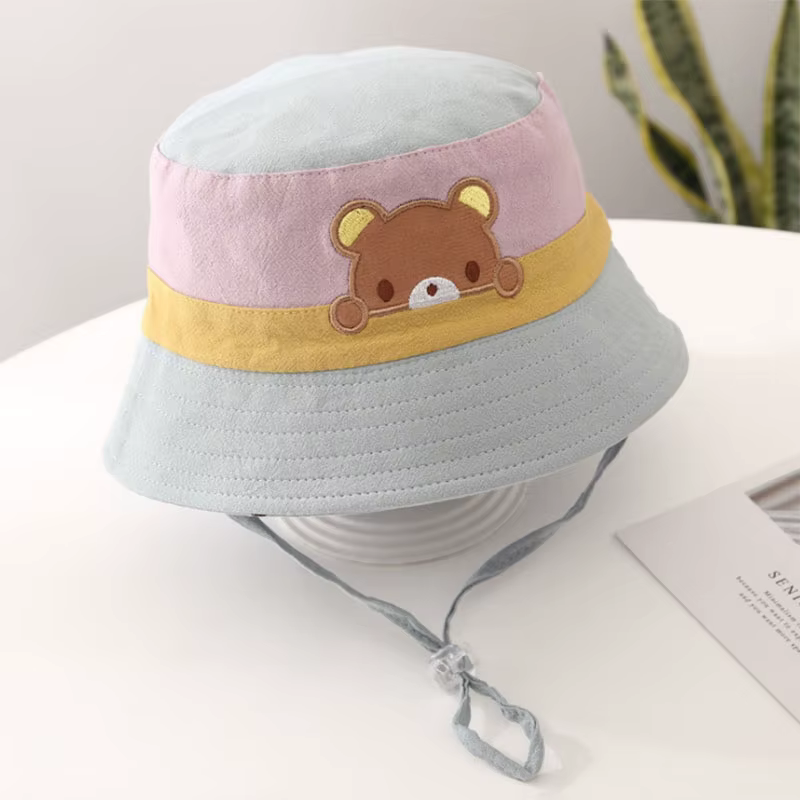Casquette seau en forme de lapin pour bébé, mignon, pour garçon et fille, ours de dessin animé, chap