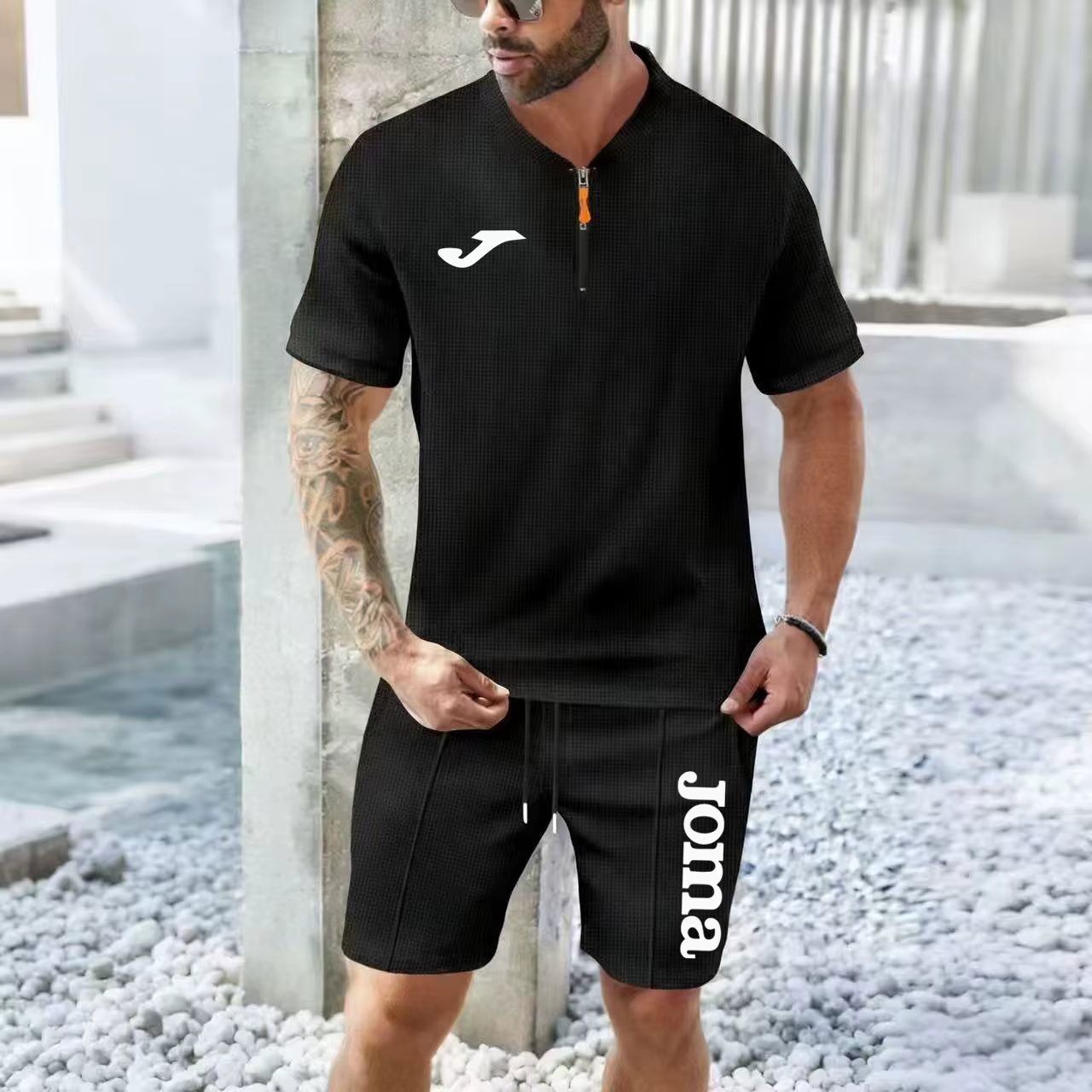 Ensemble T-shirt à manches courtes et short de sport JOMA pour homme – Édition sport décontractée et