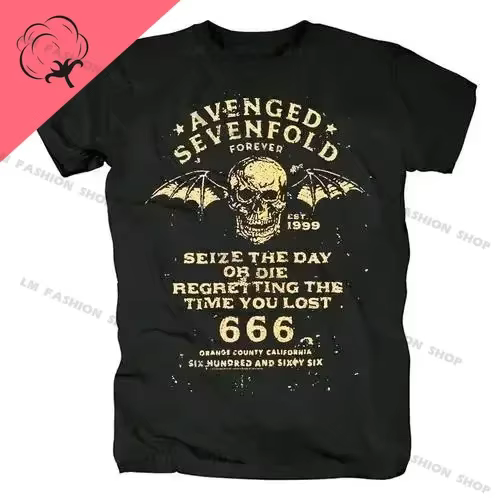 Avenged Sevenfold métal Rock imprimé graphique à manches courtes 100% coton t-shirts Hip Hop mode ch