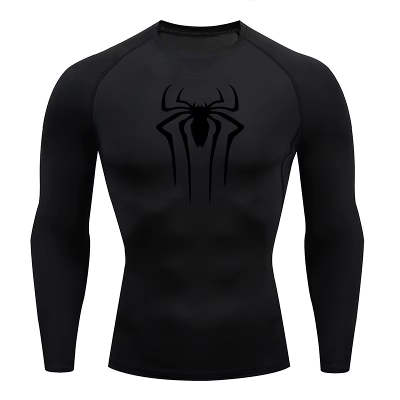 Protection solaire sport seconde peau course T-shirt hommes Fitness Rashgarda MMA manches longues Co