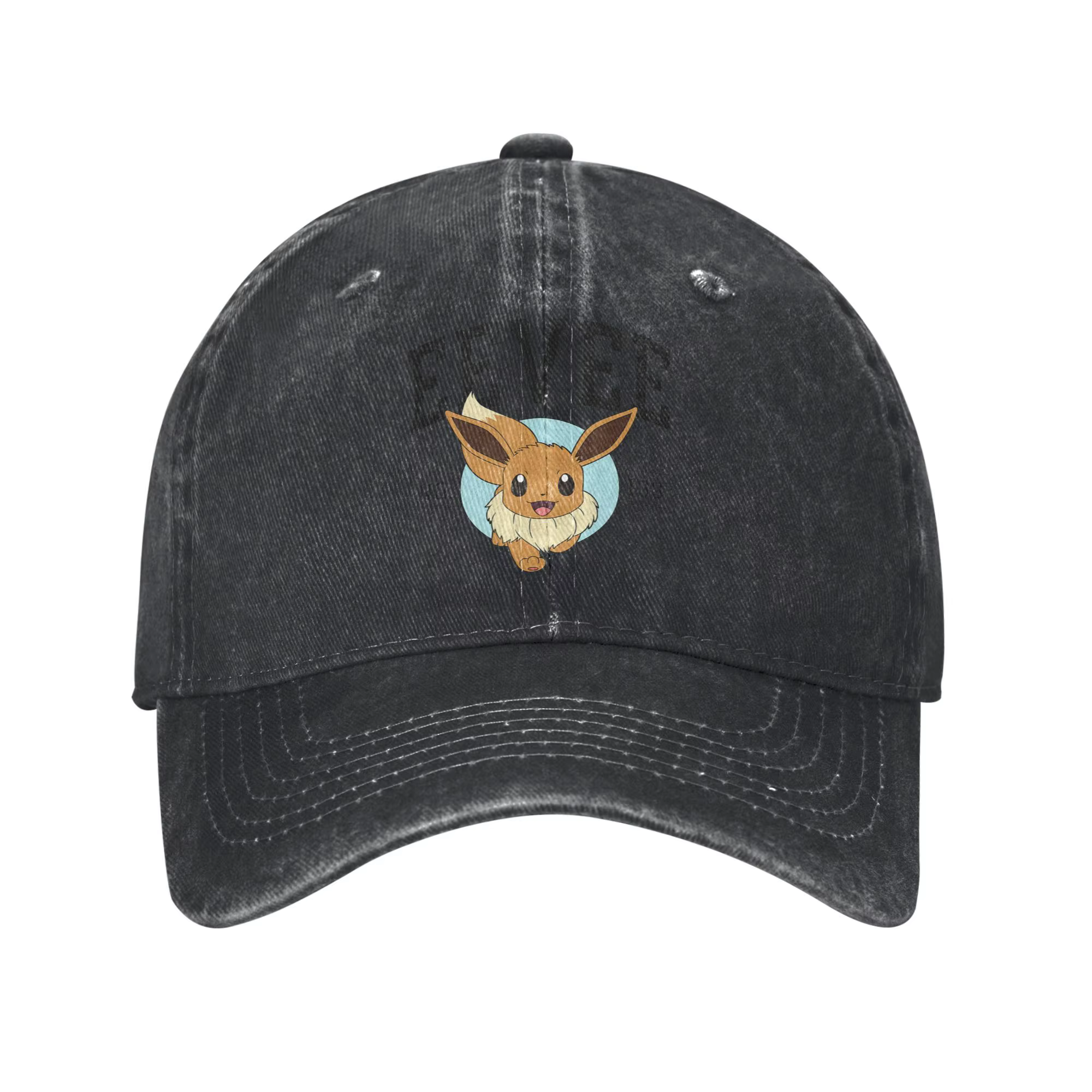 Casquette de baseball décontractée Pokémon Eevee, style universitaire, pour sports de plein air, hip