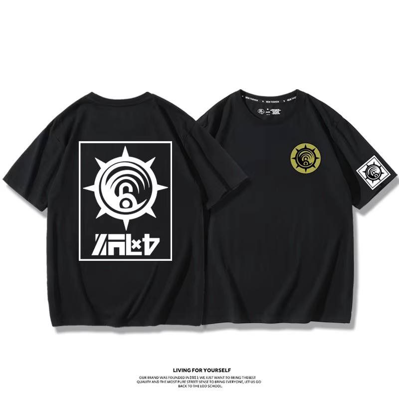 T-shirt décontracté oversize en coton à manches courtes GACHIAKUTA pour hommes et femmes, style stre