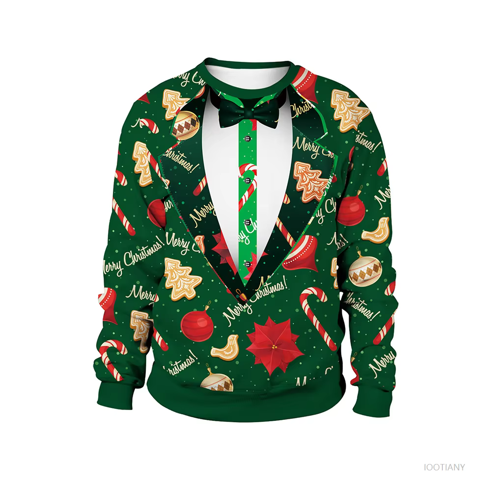 2025 sweat à capuche arbre de noël hommes/femmes haute qualité impression 3D sweats à capuche décont