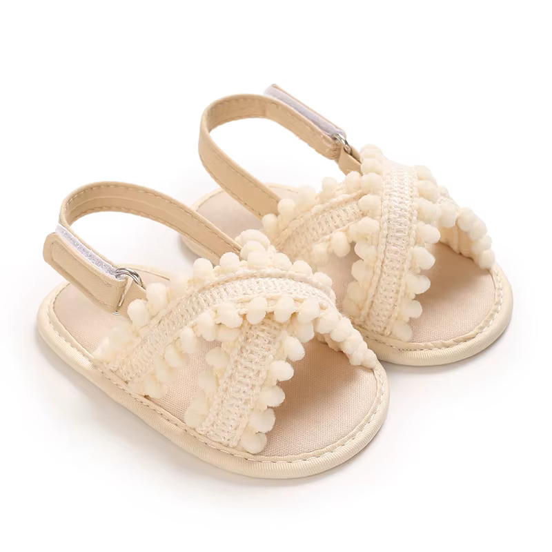 Sandales d'été pour filles de 0 à 18 mois, jolies décorations en forme de cerise, semelle souple, re
