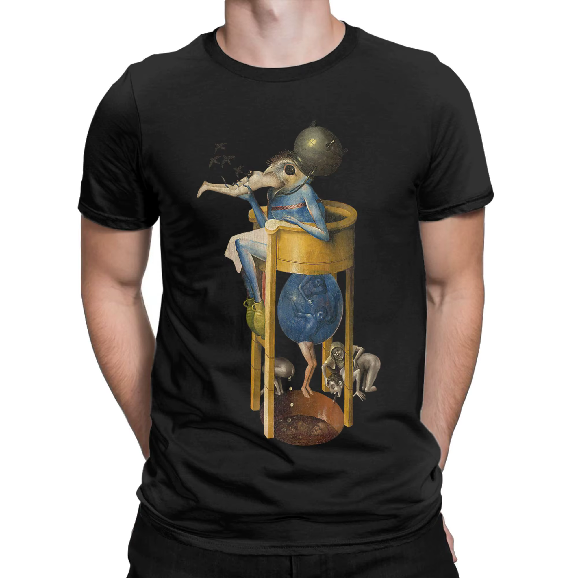 Hommes Hieronymus-Bosch le jardin des délices terrestres diable t-shirts 100% coton vêtements Hipste