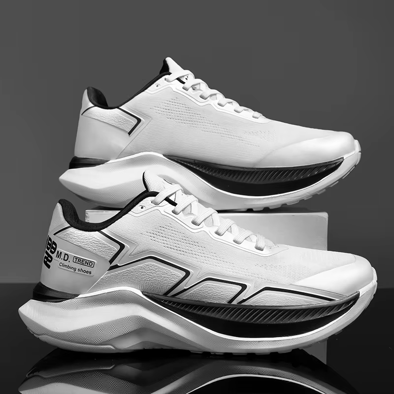 Chaussures de course blanches pour hommes, baskets à la mode, chaussures de sport en plein air, vête