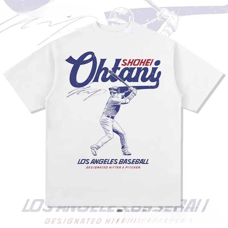 T-shirt décontracté Shohei Ohtani coton T-shirt étoile de Baseball haute rue T-shirt haut respirant 