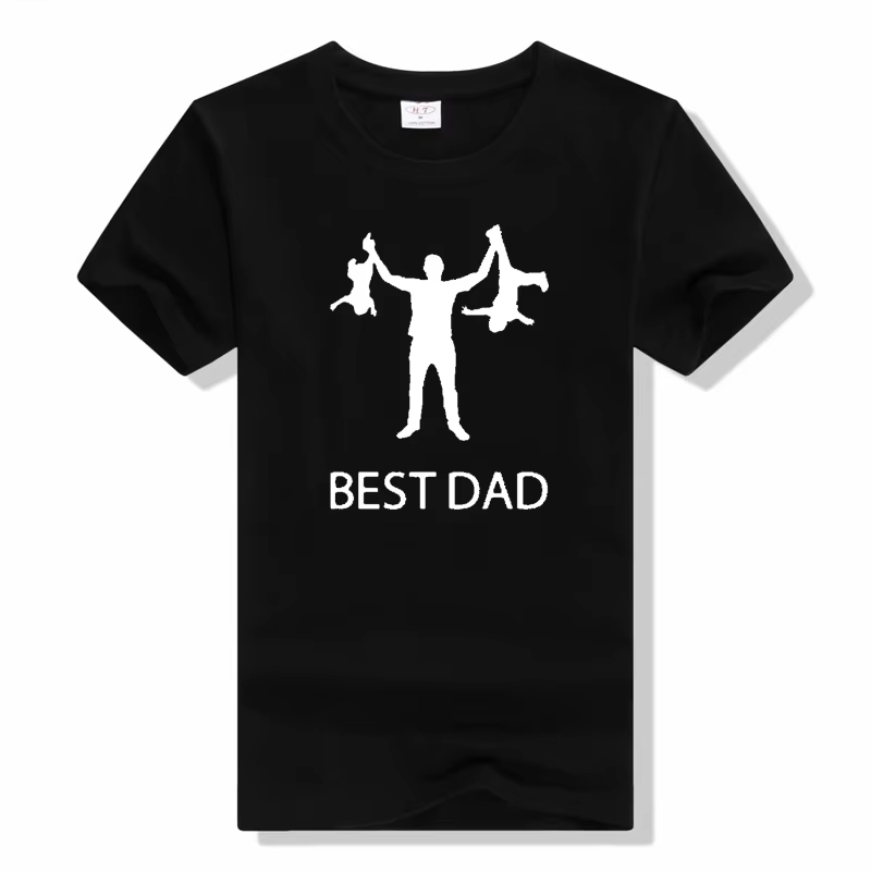 T-shirt imprimé BEST DAD, en coton, à col rond, à manches courtes, à la mode, pour sports d'été, t-s