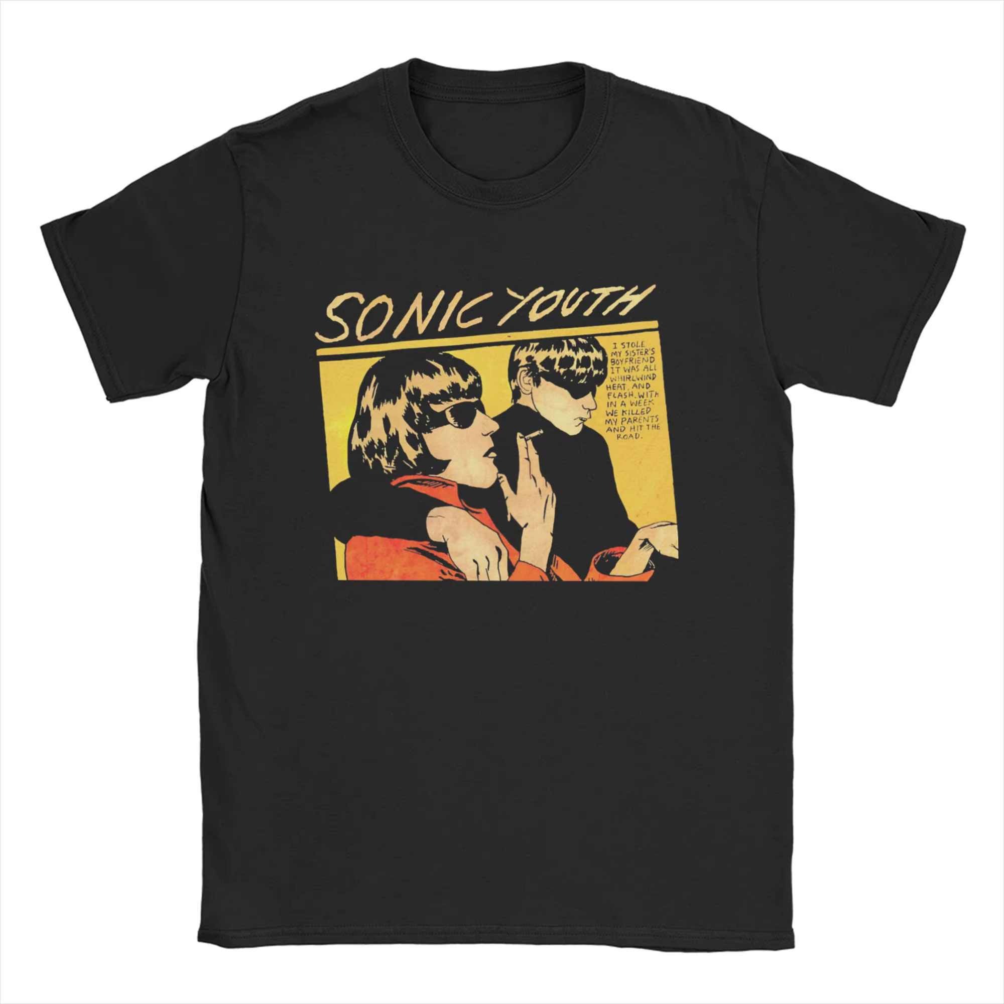 Homme Sonic Youth Rock Band T-Shirt couverture en coton nouveauté manches courtes col rond T-Shirt g