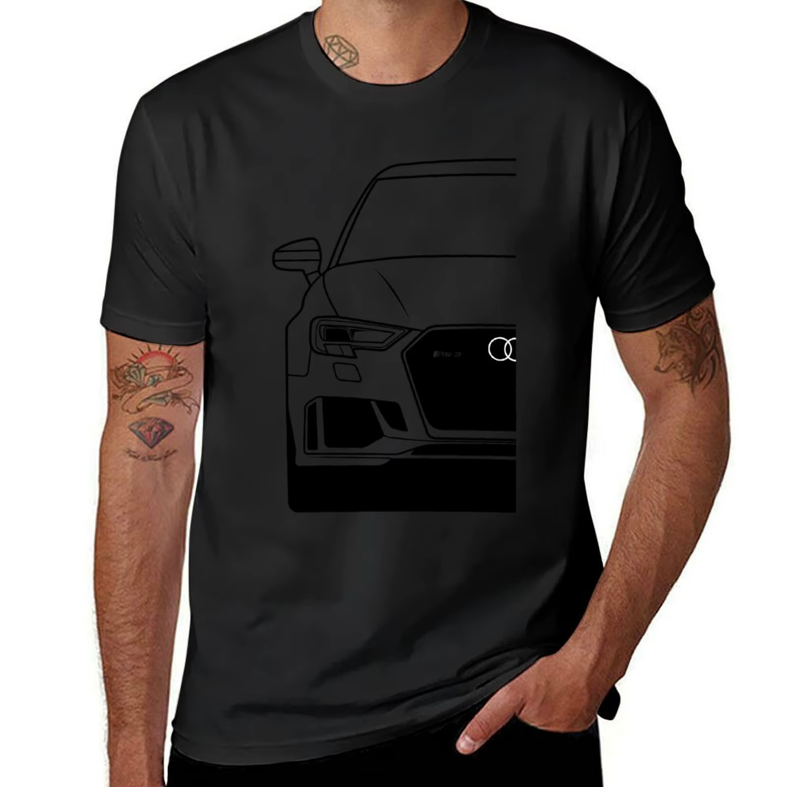 T-Shirt RS3 8V pour homme, vêtement kawaii, ajusté, nouvelle édition