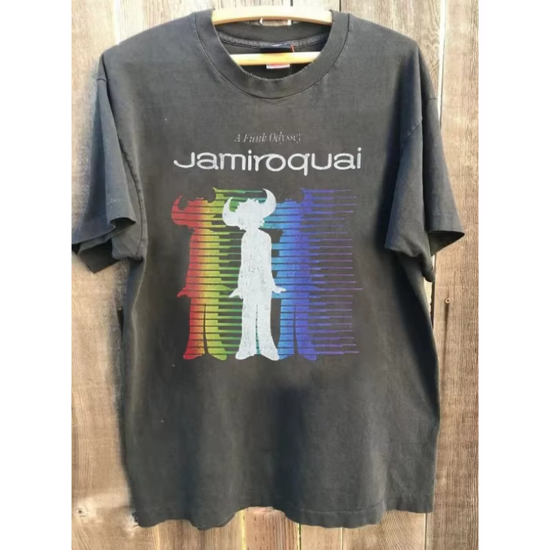 T-shirt rétro Jamiroquai Tour Pattern Basic pour femme, nouveau t-shirt décontracté unisexe à la mod