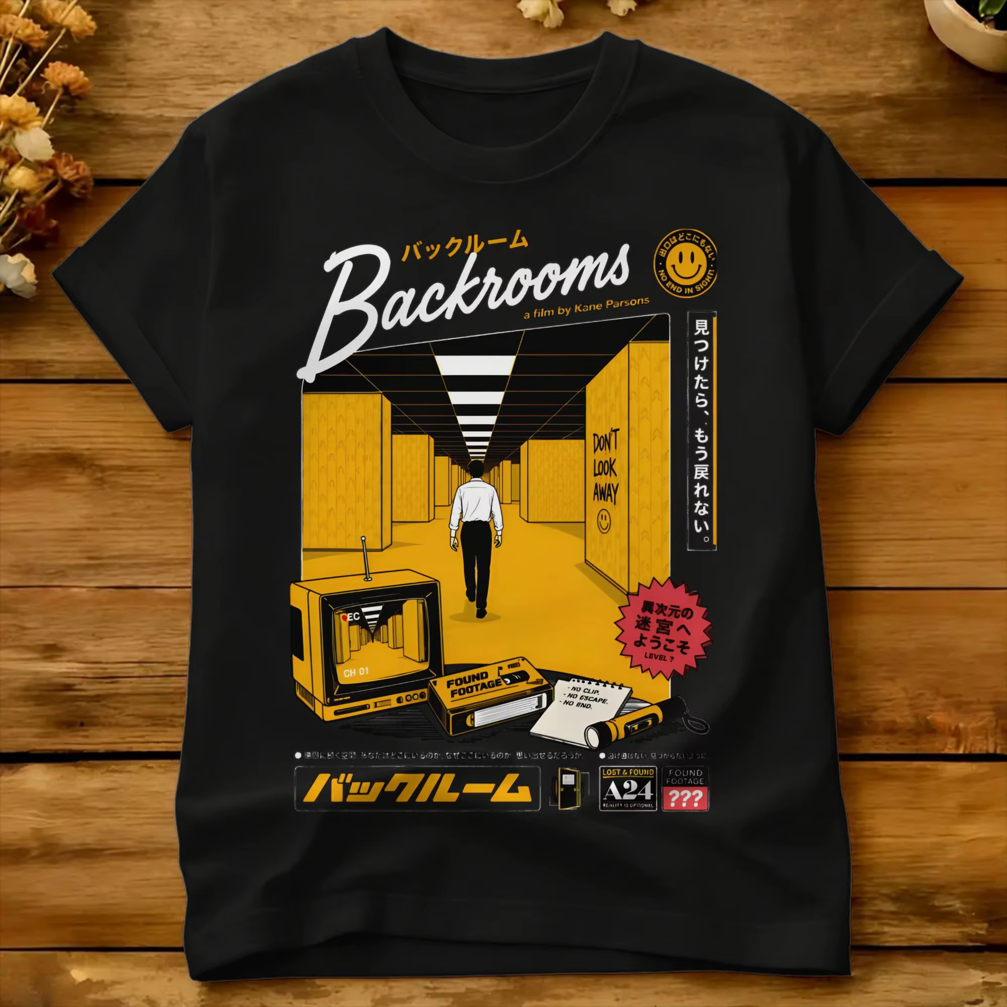 Backrooms Movie T-shirt en coton pour hommes, T-shirt décontracté à manches courtes, Y2K