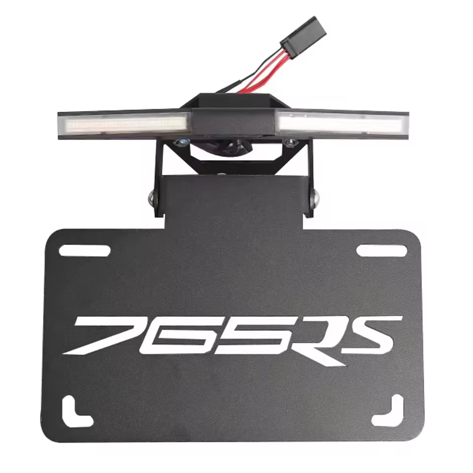Cadre de support de plaque d'immatriculation avec lumière LED, pour Street Triple 765RS 765 RS 2020 