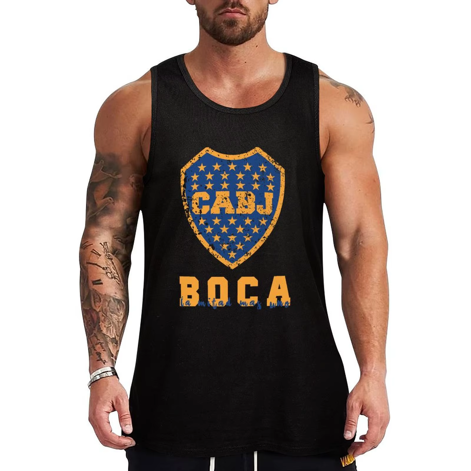 Boca Juniors, Argentine Débardeur sans manches chemise de sport homme fitness Gym t-shirt homme