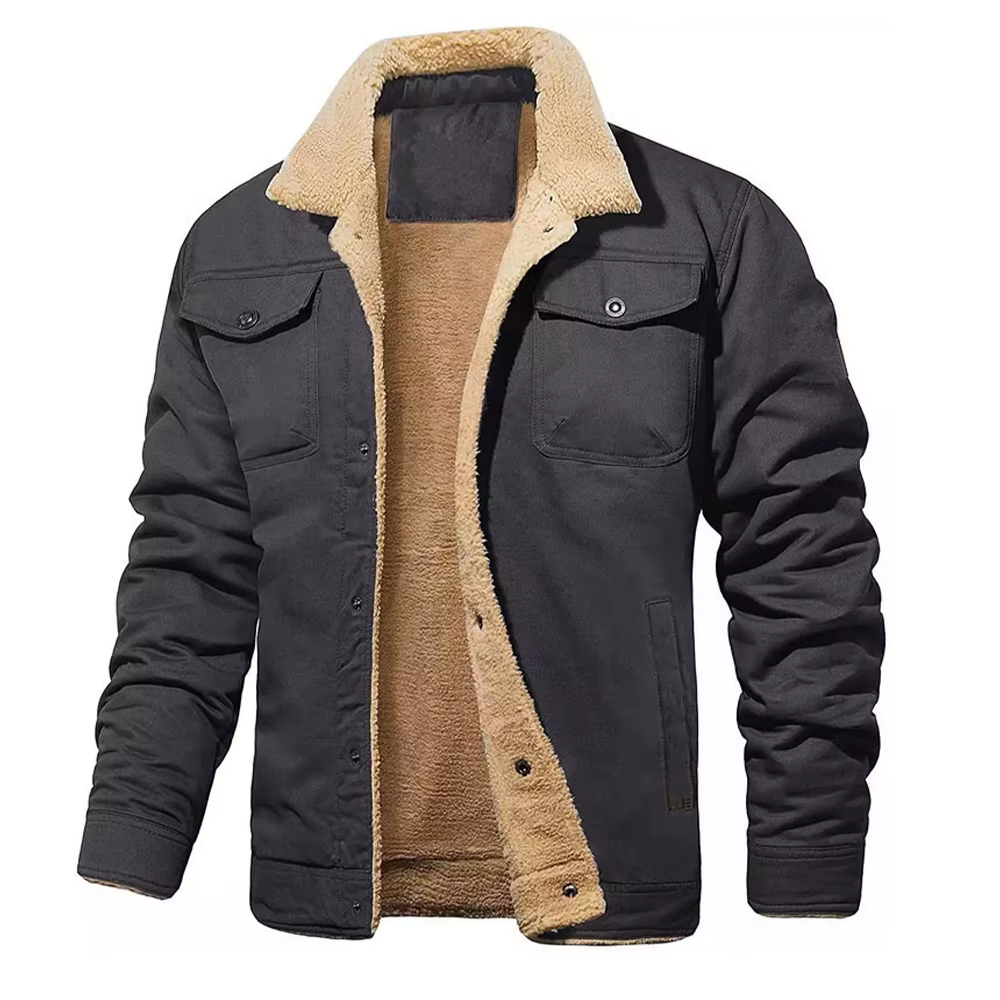2025 mode veste polaire pour hommes couleur unie épais vêtements d'extérieur chauds hauts qualité au