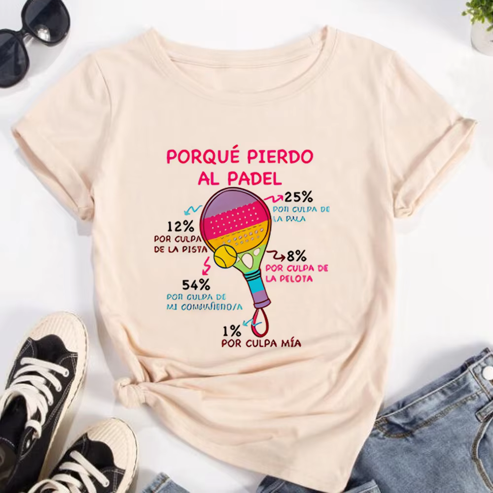 Padel Tee femmes manga été harajuku t-shirt fille graphique drôle vêtements japonais