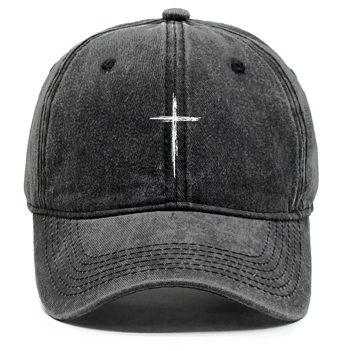 Casquette de Baseball croix blanche, chapeau de camionneur à bord brut, Snapback réglable pour l'alp