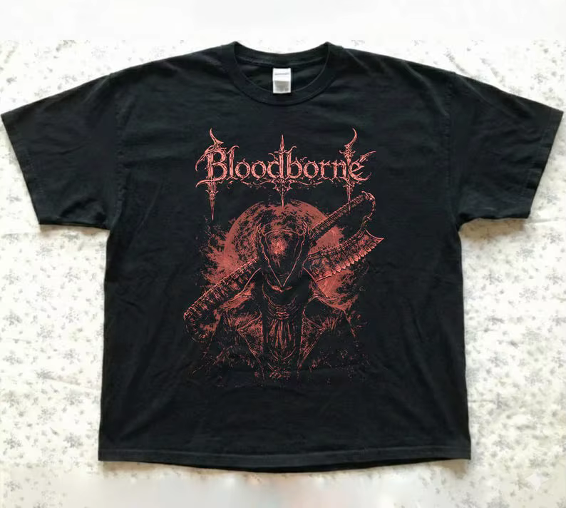 T-shirt de jeu Bloodborne Lady Maria of The Astral Clocktower, vêtements surdimensionnés Streetwear 
