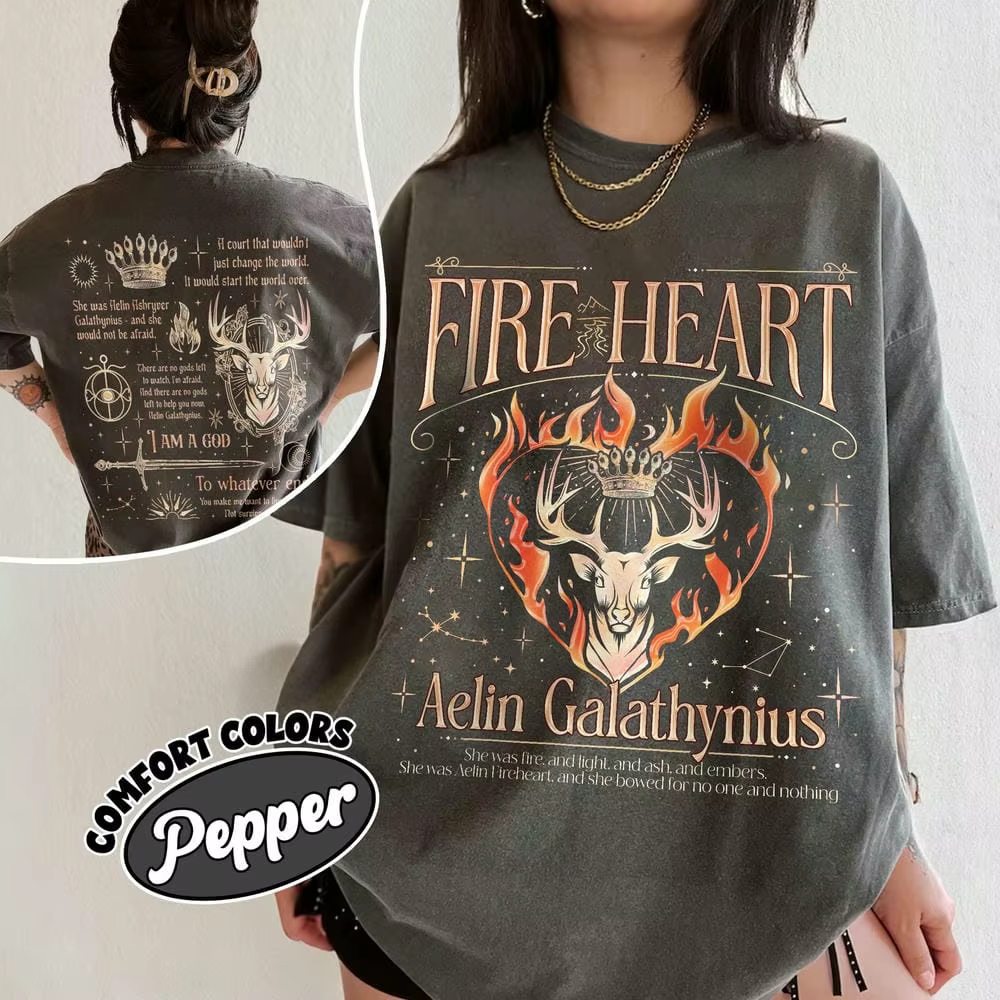 Fireheart TOG Fan Merch Chemise Confort Aelin Galathynius Fireheart Unisexe Tee Chemise en Coton Fan