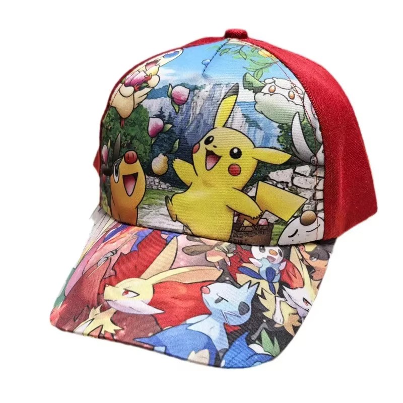 Casquette de baseball en Polyester avec figurine Pikachu de Pokemon Go, casquette à visière imprimée