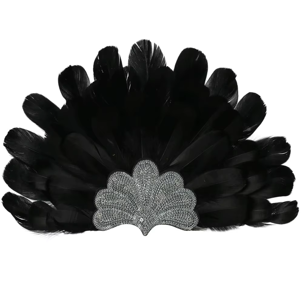 Coiffe en plumes pour Mardi Gras, bal de promo, fêtes, carnavals, bals masqués, coiffure et accessoi