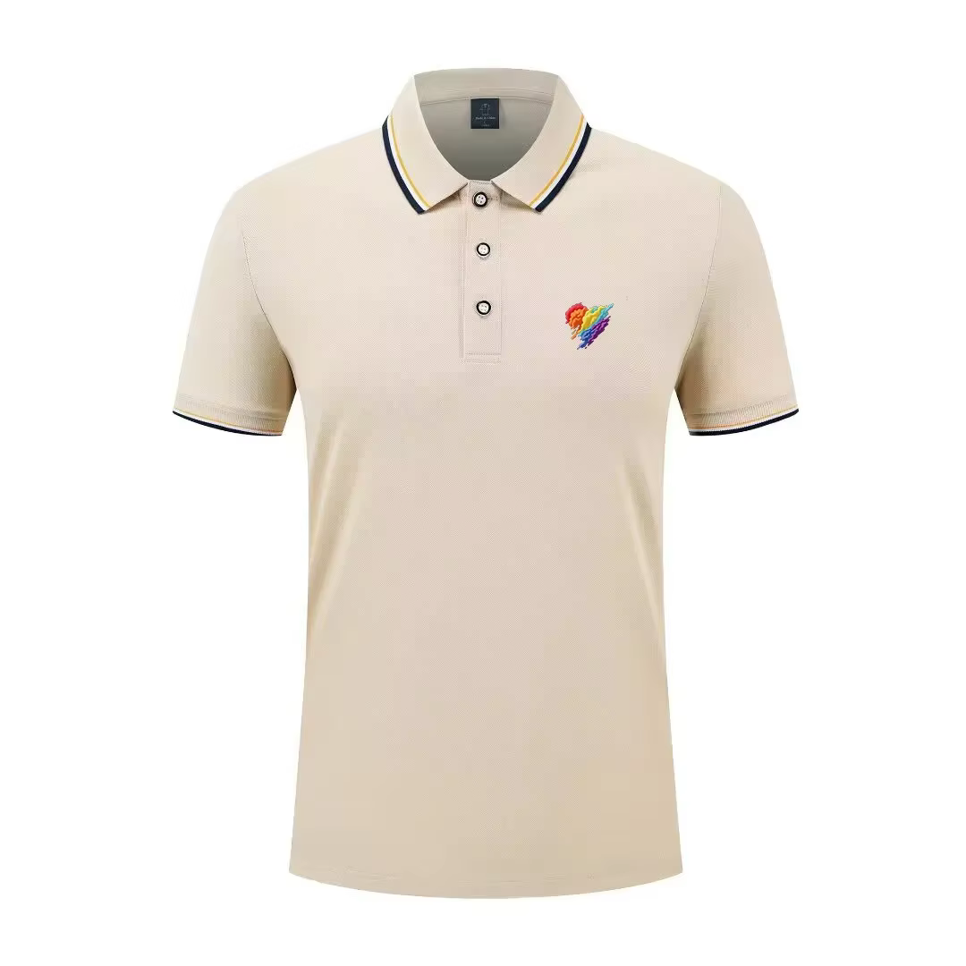 Polo imprimé pour homme, manches courtes, col classique, décontracté, business, golf, streetwear, t-