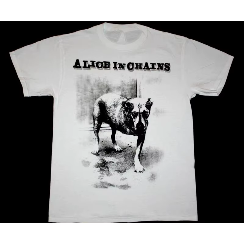 ALICE IN CHAINS DOG GRUNGE BONE T-SHIRT  Harajuku T Shirt for Men