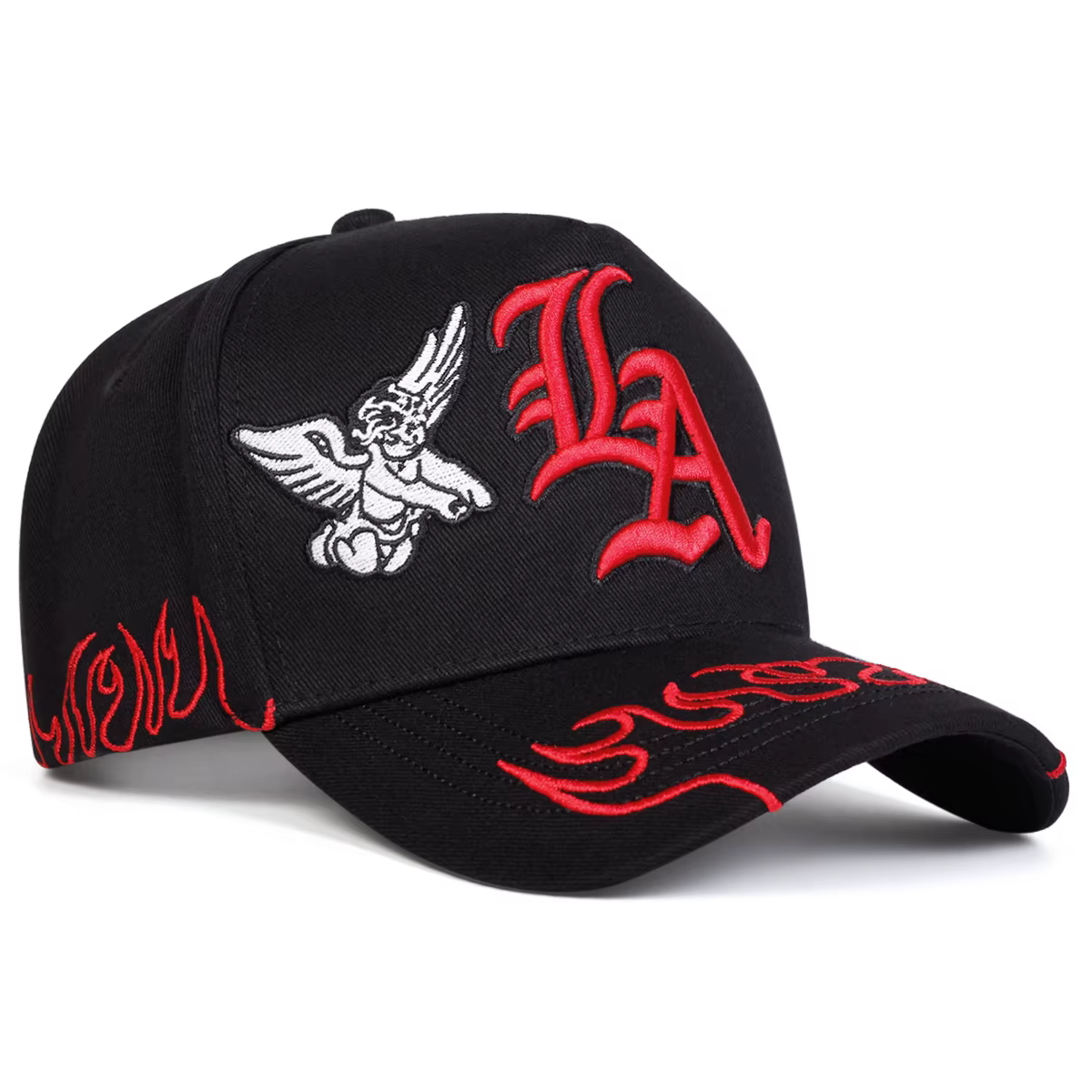 Casquettes de baseball unisexes gothiques avec broderie LA Angel, ajustables, décontractées, pour le