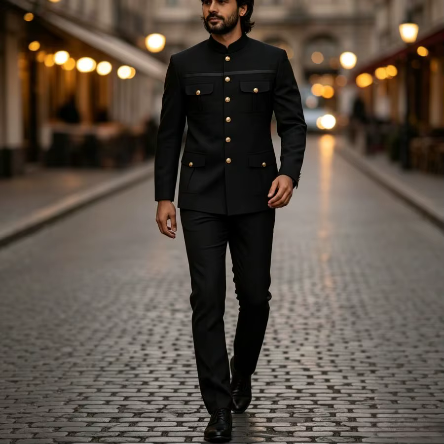 Costumes Safari pour Hommes 2 Pièces – Tenues de Cérémonie et de Mariage pour Invités – Blazer et Pa