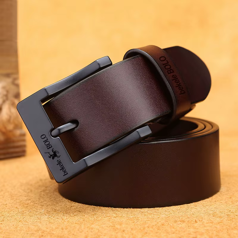 Ceinture en cuir véritable pour hommes, en alliage de mode, boucle de marque de luxe, ceintures en j